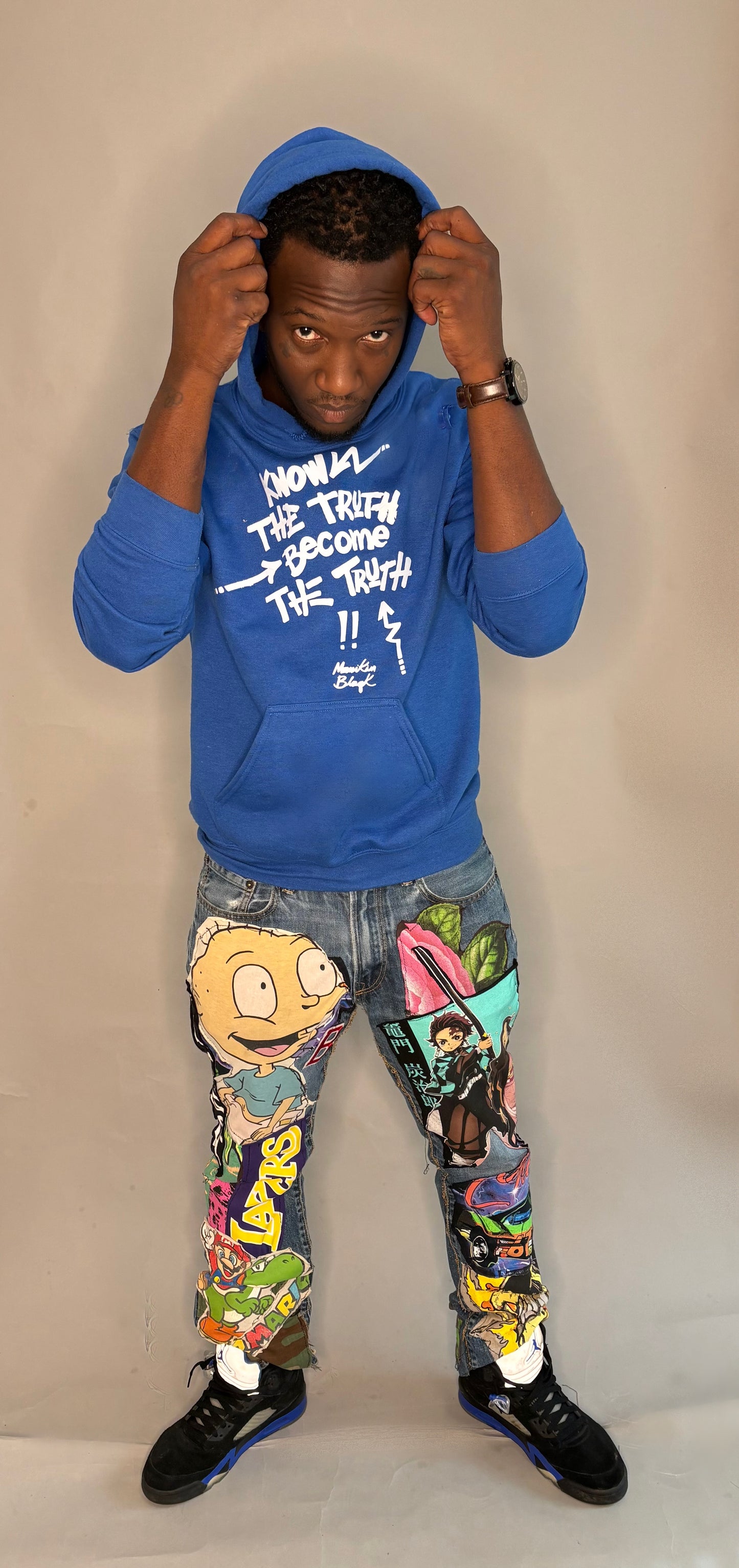 Bee Fly Graphics Men Jeans