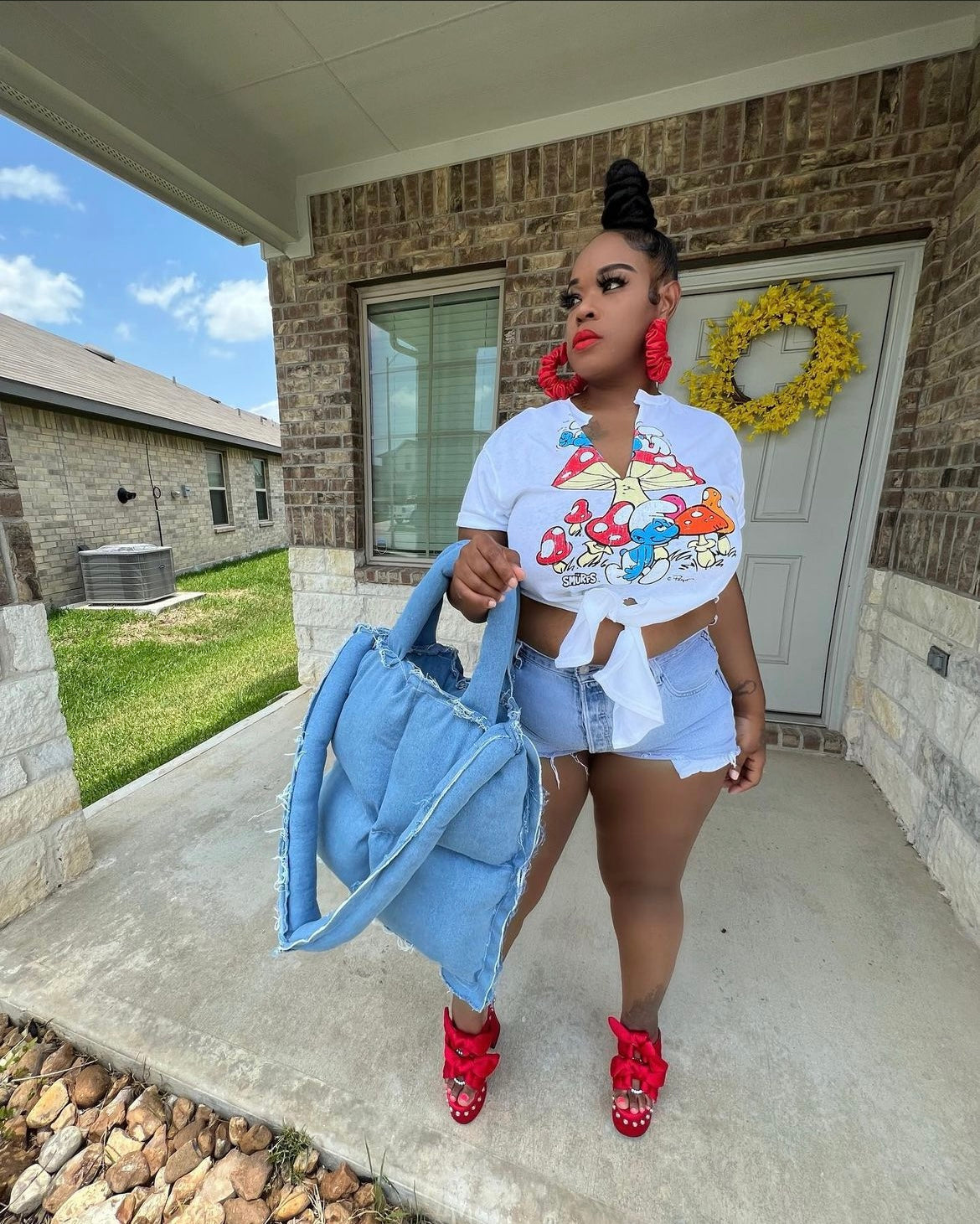 Denim Oversized Bumbag