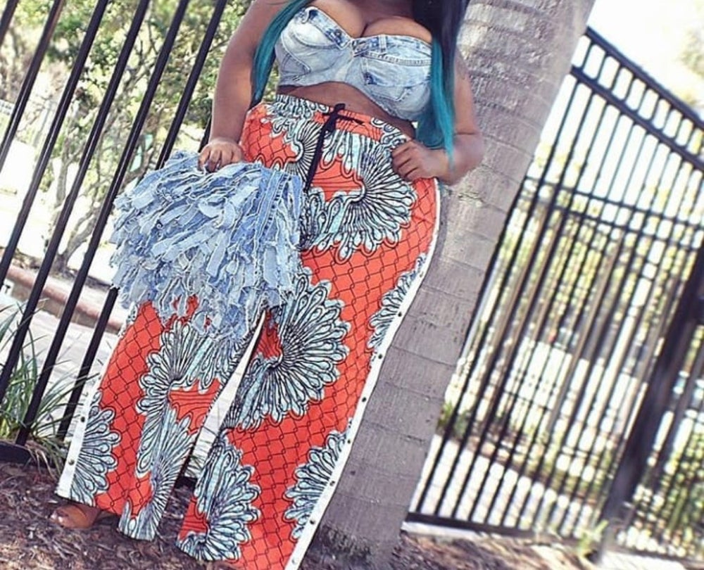 Custom Denim Fringe Handbag